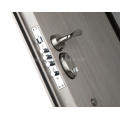 Doorsill extérieur avant blanc portes CE certificat de sécurité en fer en acier inoxydable swing conception graphique en acier fini
